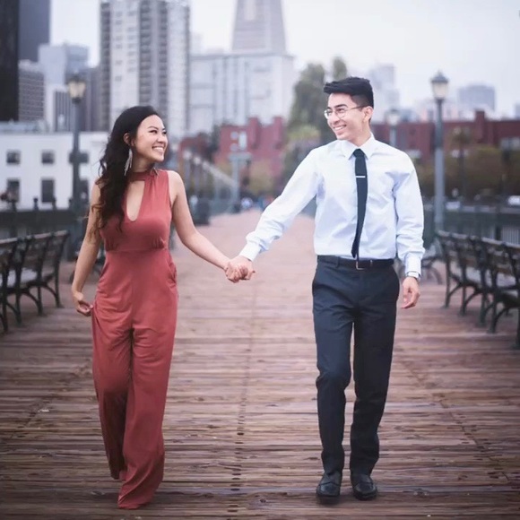 Choker Neck Sleeveless Jumpsuit - Picture 1 of 3